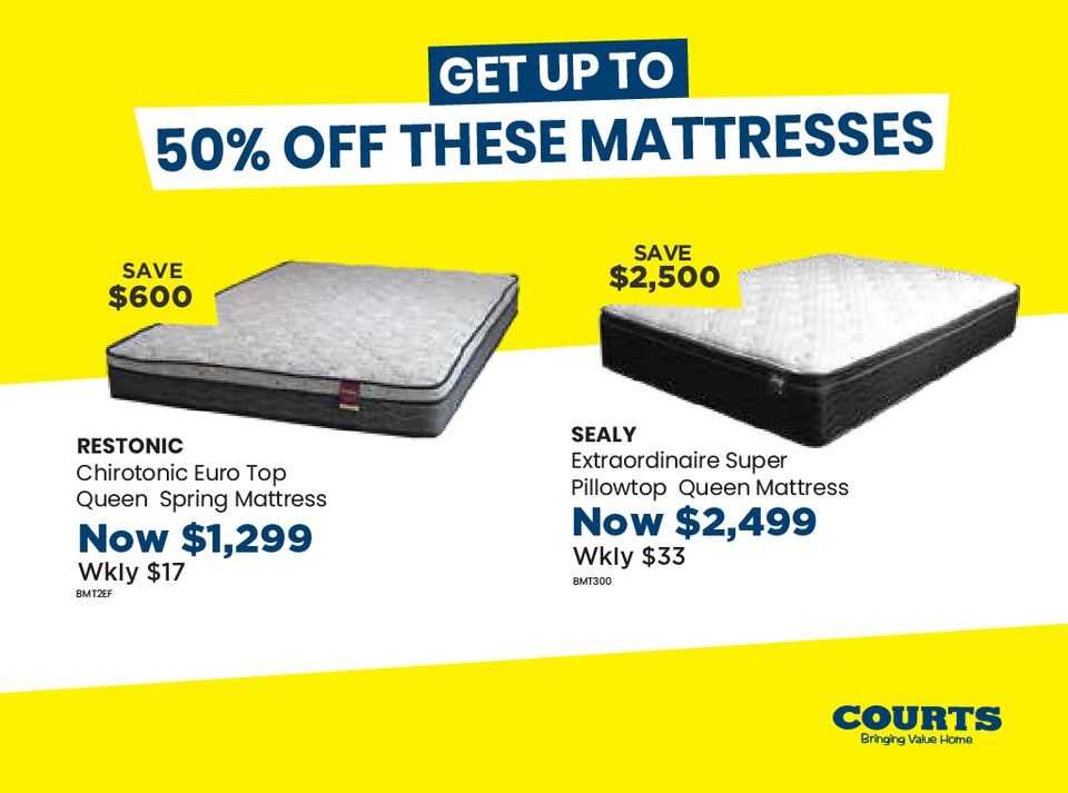 Courts mattress prices hotsell